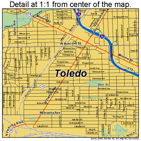 toledo ohio map street guide.